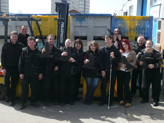 Assembly workers, support staff and volunteers at Colebridge Enterprises